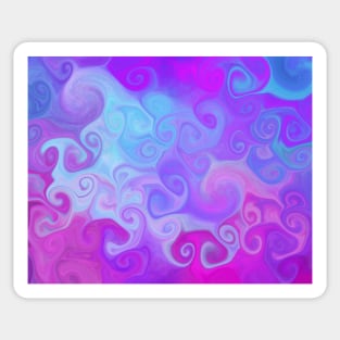 Pink/blue/purple swirls Sticker